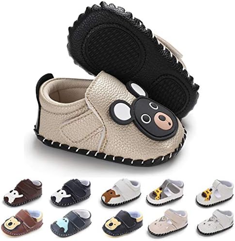 BEBARFER Baby Boys Girls Shoes Cartoon Crawling Slippers Soft Moccasins Toddler Infant Crib Pre-Walkers First Walkers Shoes Sneakers