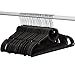 Home-it 30 Pack Clothes Hangers BLACK Velvet Hangers LOVE SHAPED Clothes Hanger Ultra Thin No Slip