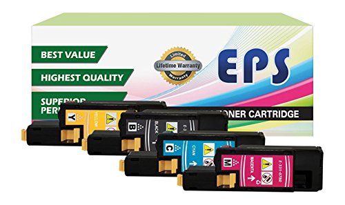 EPS Compatible Replacement for Dell 1250c 1350cnw 1355cn High Yield Black Toner Cartridges - 4 pk ( BCMY )