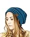 NYFASHION101 Exclusive Unisex Two Tone Warm Cable Knit Thick Beanie Cap