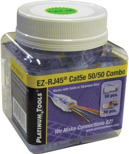 EZ-RJ45 CAT5e 50/50 COMBO JAR-Retail Pack