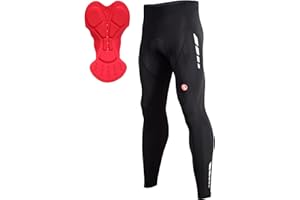 Souke Sports Men's Bike Pants Long 4D Padded Cycling Tights Leggings Outdoor Riding Bicycle