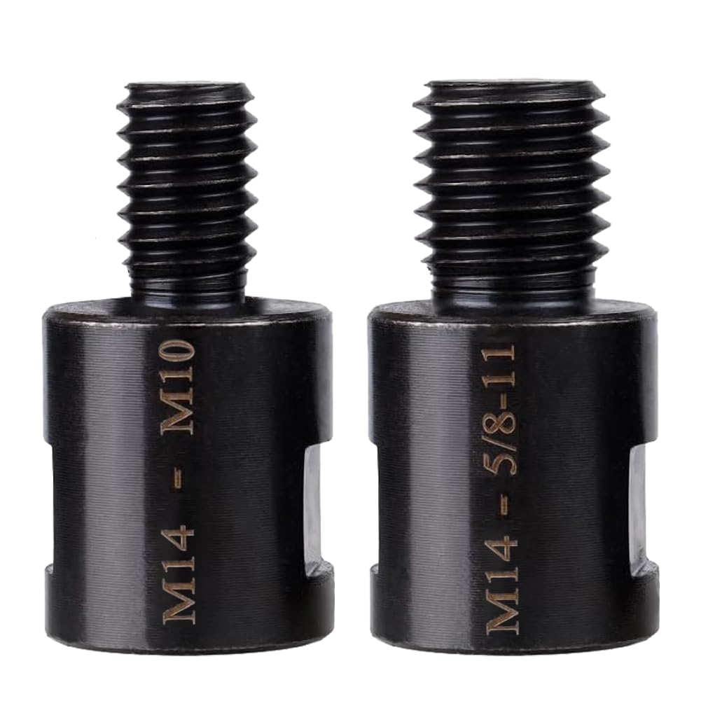 Saipor 2PCS Angle Grinder Attachments Adapter M14 Female to 5/8"-11 / M10 Male Angle Grinder Converter Adapters Interface Connector Thread Adaptor for Rotary Polisher Drill Bit Connecting Tool