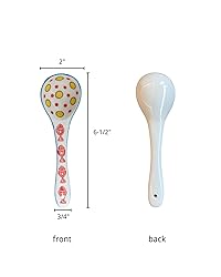 Ceramic Soup Spoons Set of 6–Mutilpurpose for
