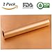 Amhii Copper BBQ Grill and Bake Mat Set of 3-100% Non Stick Gold Grill & Baking Mats - Reusable, Easy to Clean - Teflon Fiber Grill Roast Sheets (2Copper)