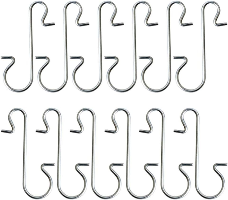 Ornament Hooks - BESTOYARD 300Pcs Christmas Ornament Hooks Heavy Duty S Shaped Ornament Hangers Christmas Tree Hanger for Christmas Tree Hanging Decoration Silver