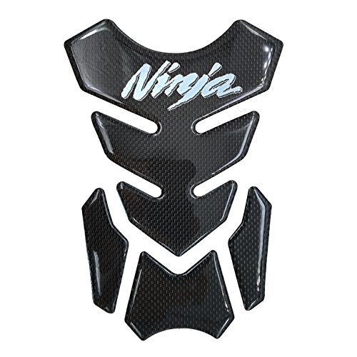 Real Carbon Fiber Chrome 3D Sticker Vinyl Decal Emblem Protection Gas Tank Pad For KAWASAKI Ninja 250 300 ALL Series