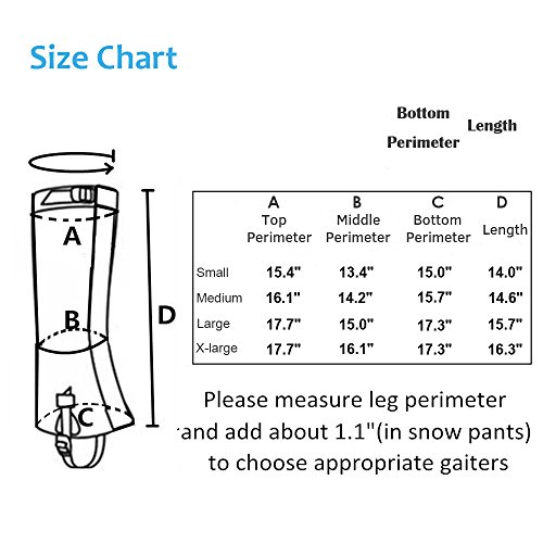 image for Weanas Unisex Adult Outdoor Mountain Snow Legging Gaiters, More Durabl