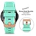 Midenso Bands for Samsung Gear S3 Frontier/Classic Watch Silicone Bracelet Rose Gold Buckle, Sports Silicone Band Strap Replacement Wristband for Samsung Gear S3 Frontier / S3 Classic (Teal-RGB)