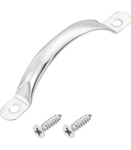 Uxcell Stainless Steel Door Pull Handles, 3Pcs 120mm/4.72\" Long Door Handle With Screws Cabinet Drawer Hardware Handles Pulls