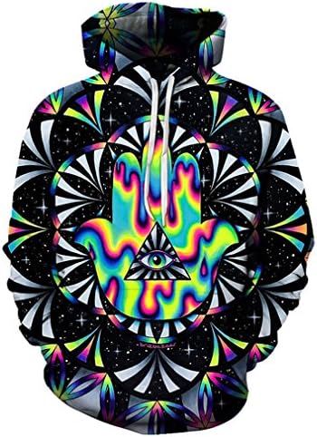 Trippy hamsa Printed 3d Hoodies Men Hoodie Autumn Sweatshirts Unisex Pullover Novelty Outwear Jackets Male Tracksuits Coat XXL