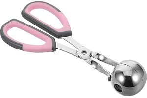 TOBBOMEY Stainless Steel Meatball Maker Scoop with Non-Slip Handle Small Precise Meat Press Mould Tool for