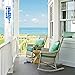 Sea Blue 26 in. H x 6 in. W Wood Capiz Wind Chime