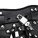 Freebily Men's Lingerie Leather Basket G-String Underwear with Lockable Cage Black