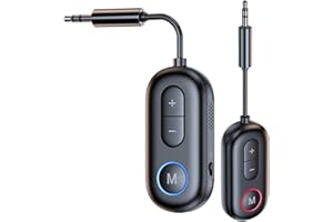 TVVBSBS Bluetooth 5.4 Transmitter Receiver - 2-in-1 Bluetooth Wireless Transmitter for Headphones or BT Devices - 3.5mm Aux Audio Jack Adapter