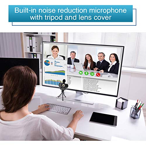 Webcam HD 1080P,Webcam with Microphone, USB Desktop Laptop Camera with 110 Degree Widescreen,Stream Webcam for Calling… - Image 4