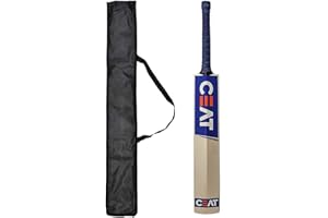 Ske Solid Popular Willow Cricket Bat for All Tennis Balls (Natural, Full Size), Wood, Multicolour