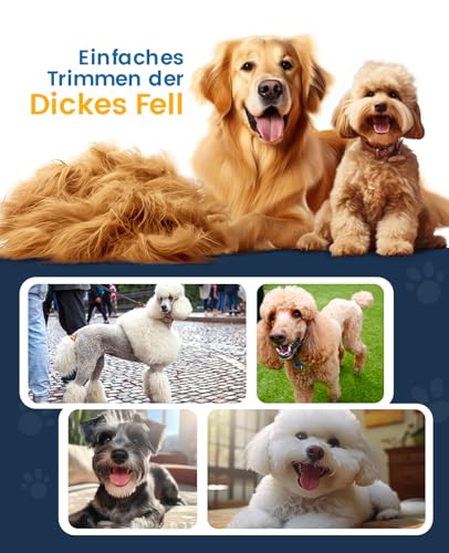 oneisall Quiet Dog Clipper for Dense Fur, IPX7 Waterproof Clippers for Dog/Cat, Professional Dog Trimmer for Thick, Long and Curly Pet Hair