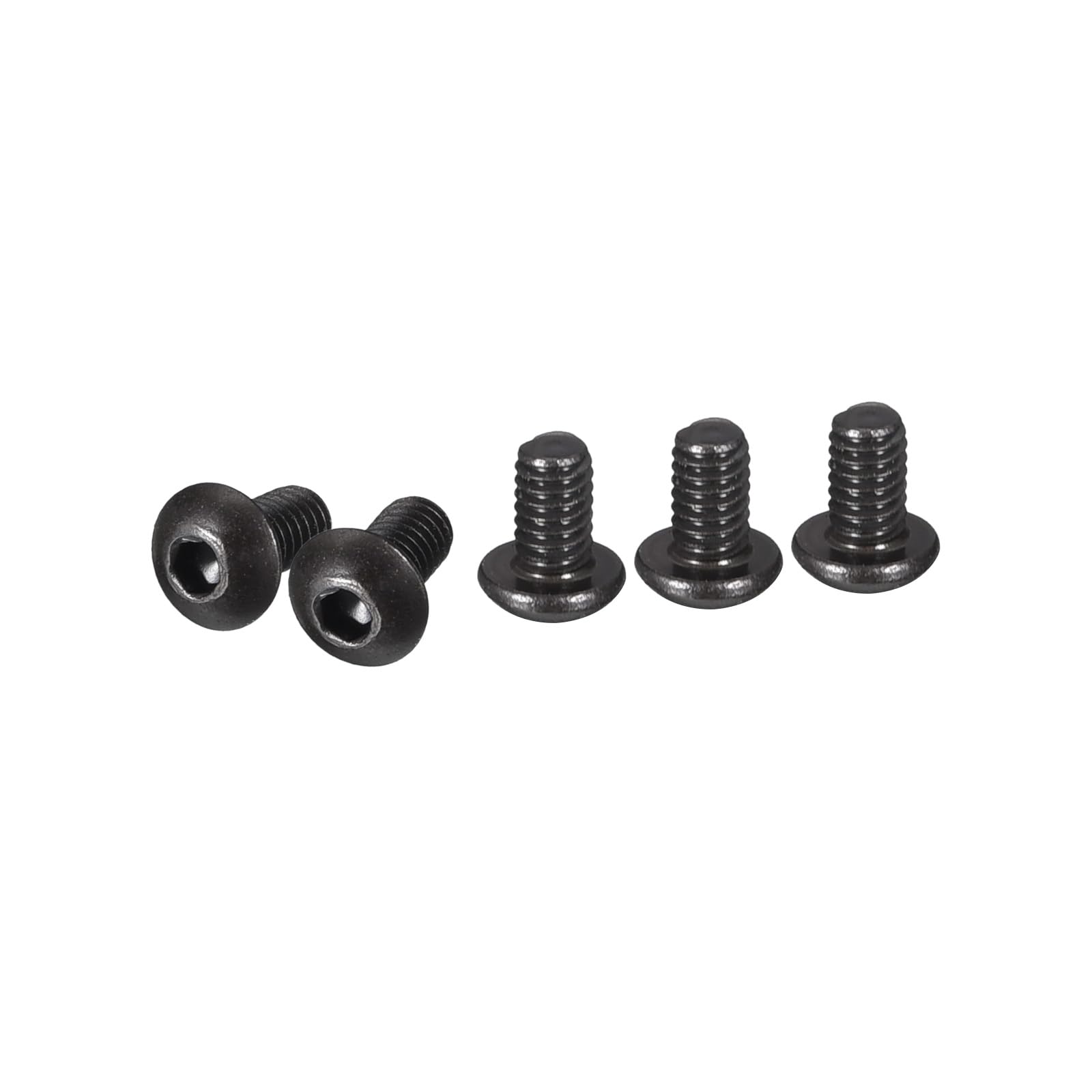 DTGN M2.5-0.45x4mm Button Head Socket Cap Screws - 100Pack - Good for Machine - Carbon Steel Black Oxide - Hex Drive Full Thread Fasteners — image 1