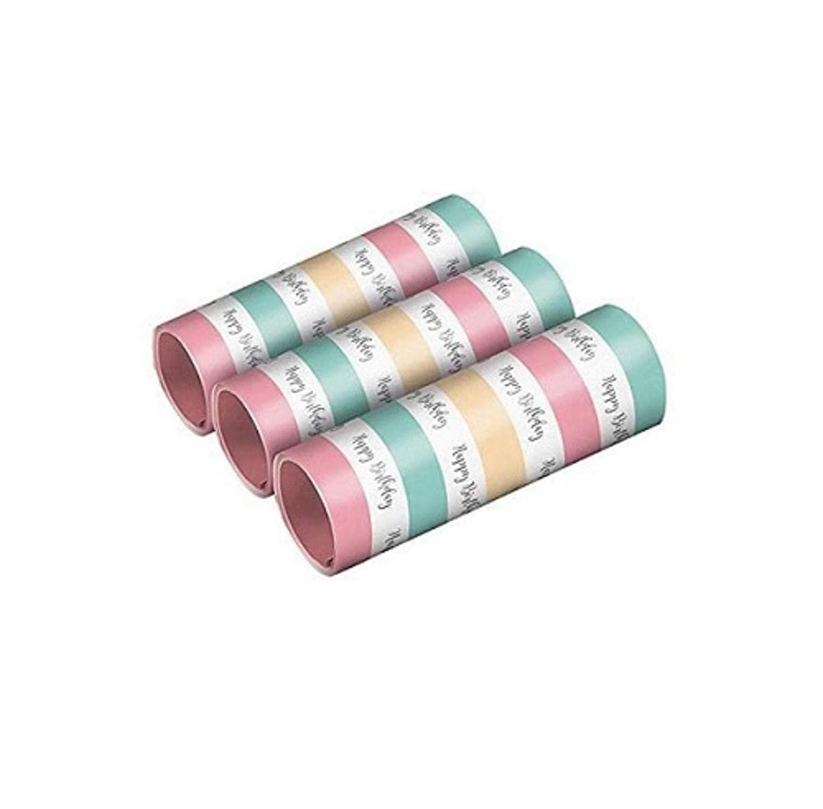 amscan - 3 Packs Pastel Happy Birthday Streamers Party Decoration Birthday