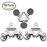 Homder 10 Pack Stainless steel Strong Refrigerator Magnet Clips with Neodymium Magnet - 38mm Wide - Perfect Kitchen Magnets Picture Magnets Calendar Magnets for House Office Personal Use