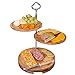 Hosting Elegance - 3 Tiered Bamboo Cheese Board Knife Set for Weddings and Parties - Sturdy Setup, Wide 10 inch Base