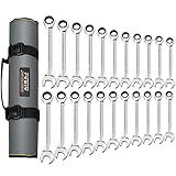 AIRAJ 22 PCS Ratcheting Wrench Set, SAE 1/4-3/4