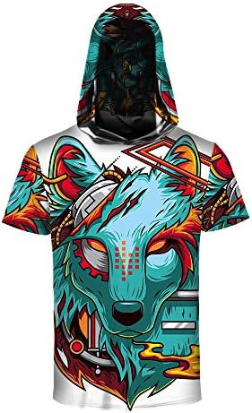 Azuki 2018 Hoodies Sweatshirt Men's Short Sleeve Pullovers 3D Print Tracksuit -L