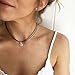 Barogirl Sun Choker Necklace String Bohemian Charm Layered Necklaces for Women and Girls (Black)