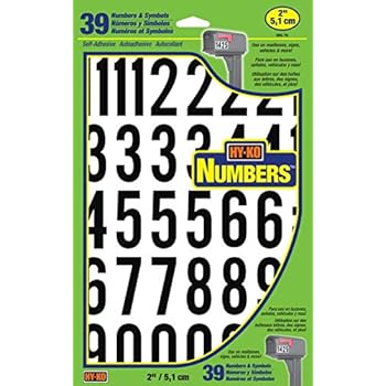Hy-Ko Products MM-7N Self Adhesive Vinyl Numbers 2