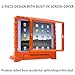 HDE Case for iPad 9.7-inch 2018/2017 Kids Shockproof Bumper Hard Cover Handle Stand with Built in Screen Protector for New Apple Education iPad 9.7 Inch (6th Gen) / 5th Generation iPad 9.7 - Orange