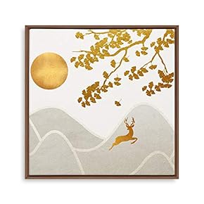 Framed Canvas Home Artwork Decoration Annual Ring Canvas Wall Art for Living Room, Bedroom - 16x16 inches