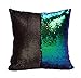 Idea up Reversible Sequins Mermaid Pillow Cases 4040cm with magic mermaid sequin (mermaid green and black)