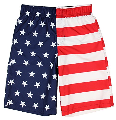 Ocean Pacific Boys American Flag Swim Short