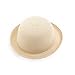 NUOLUX Fashion Women's Girls Bowknot Roll-up Wide Brim Dome Straw Summer Sun Hat Bowler Beach Cap (Beige)