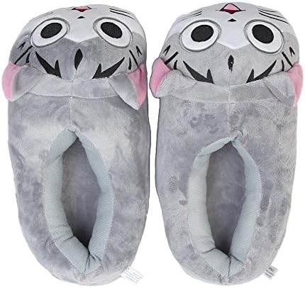 Home Slippers Indoor Cartoon Soft Plush Toddler Cat Lightweight Christmas Black Friday New Year's Day for Women's Girls(Grey)