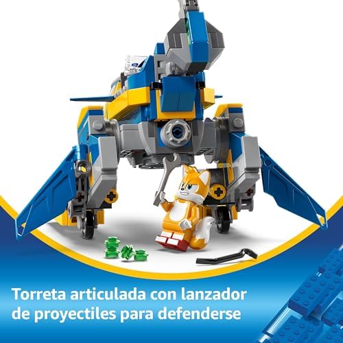 Sonic The Hedgehog Ciclón vs. Metal Sonic, Meca Robótico de Juguete con 2 Personajes de la Saga de Videojuegos Inc. Tails, Regalo Gamer para Niños y Niñas de 8 Años o Más 77002