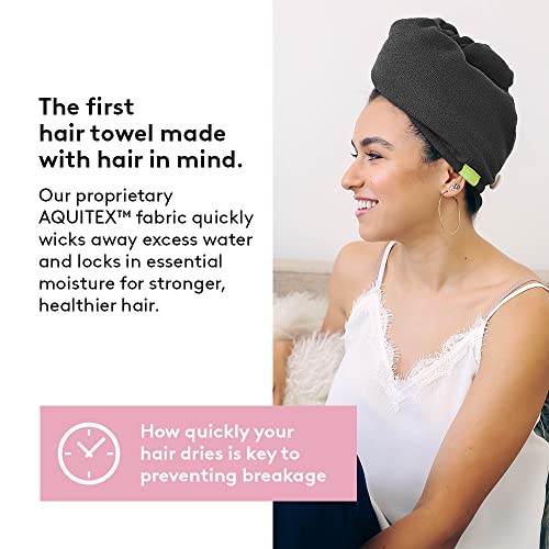 AQUIS Hair Wrap, WaterWicking Microfiber Towel, Dries Hair 50 Faster