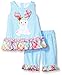 Bonnie Baby Baby Girls' Bunny Appliqued Seersucker Playwear Set, Aqua, 12 m
