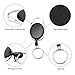 Fushing 5 Pack Retractable Badge Holder Carabiner Reels Key Holders Chains with Metal Split Ring