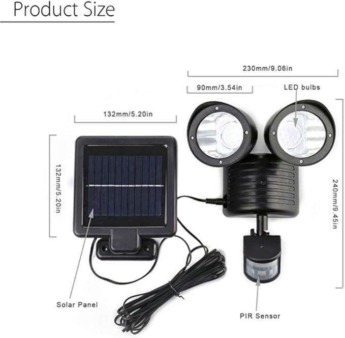 Milageto Detector Solar Spot Light Sensor De Movimiento ...