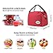 Aosbos Lunch Bags for Women Casserole Dish Igloo Lunch Box Insulated Lunchbox Lunch Tote Bag Food Cooler Bag Adult Lunch Box Bento Box Bag Reusable Meal Prep Bag (Red Dots)