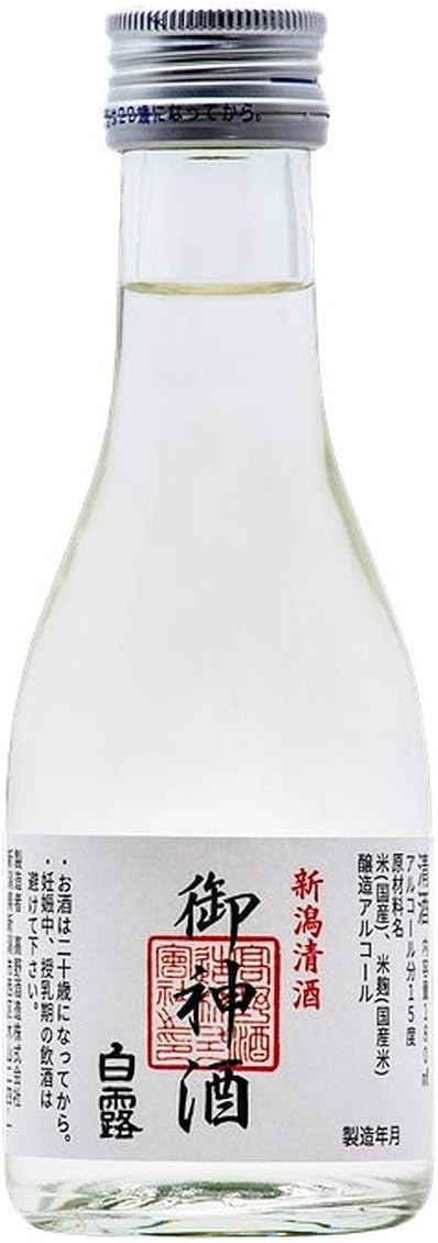 Amazon Co Jp 御神酒 日本酒 白露 しらつゆ 普通酒 180ml 1合瓶 辛口 酒 お酒 お神酒 おみき 神棚 神事 神社奉納 のし 新潟 高野酒造 食品 飲料 お酒