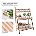 Ufine Bamboo Ladder Plant Stand 3 Tier Foldable Flower Pot Display Shelf Rack for Indoor Outdoor Home Patio Lawn Garden Balcony Organizer Planter Holder