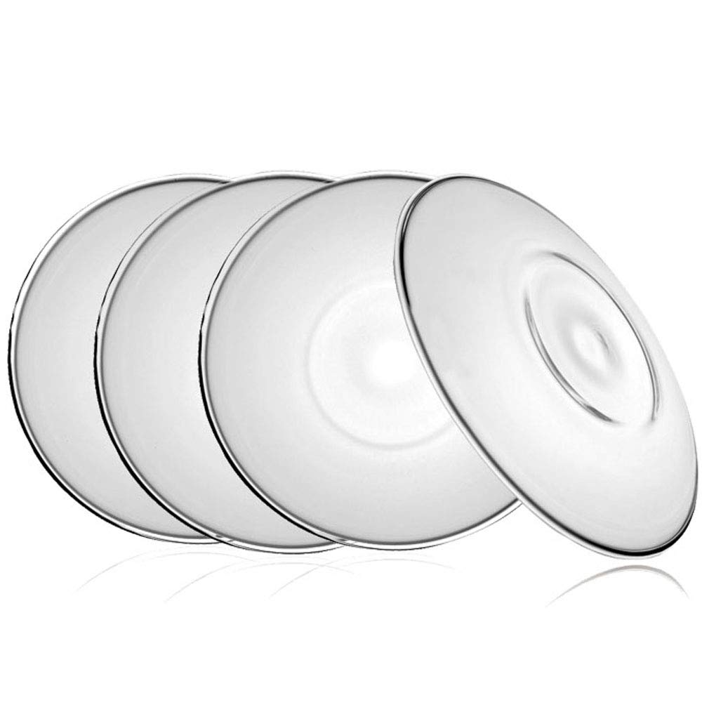 TAMUME Glass Saucer Set of 4 Tea Saucer for Glass Tea Cup(Large Saucer *4)