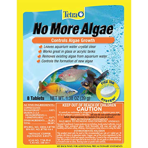 Tetra No More Algae Tablets 8 Count, Controls Algae In aquariums