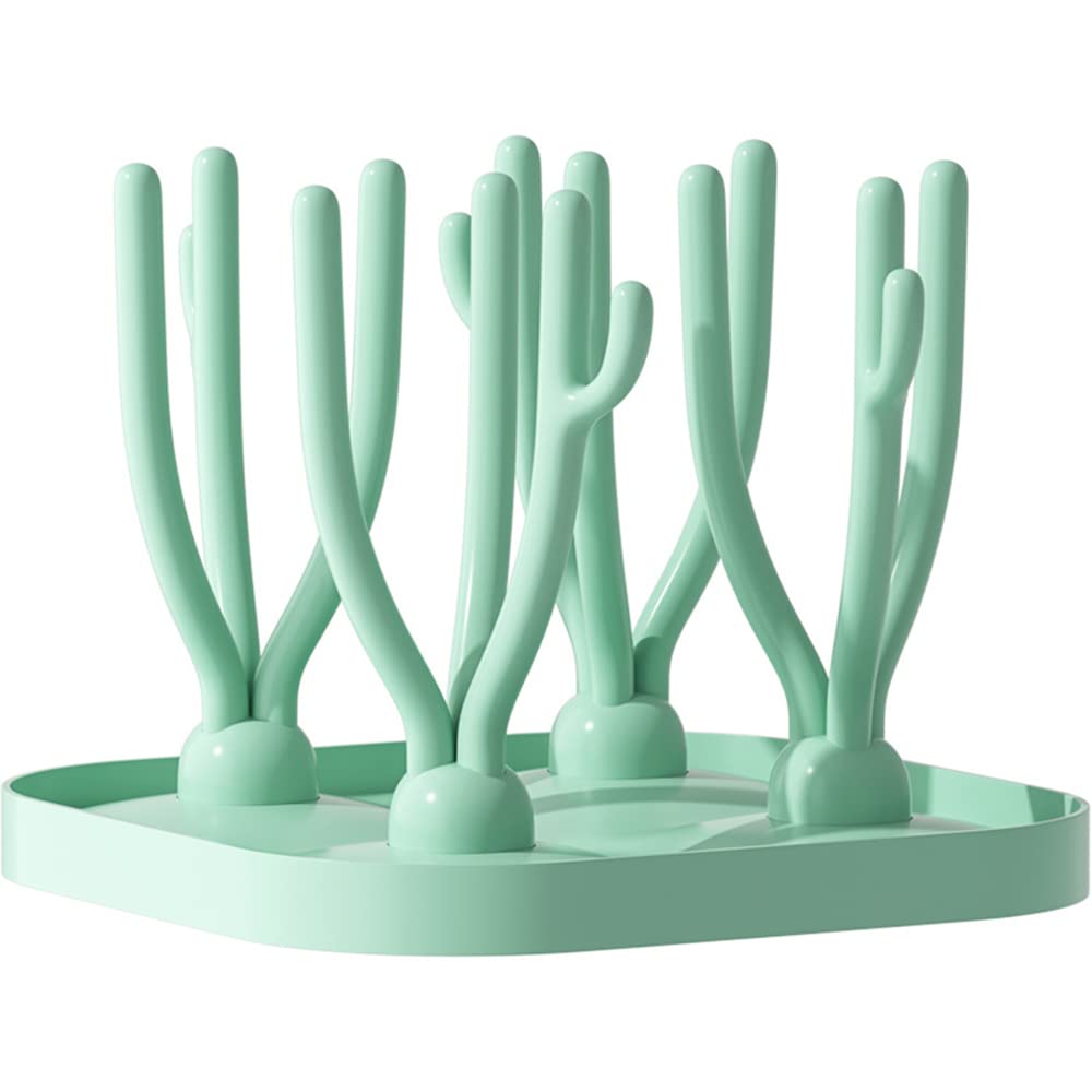 WKBYTUXR Baby Bottle Drying Rack, Reusable Baby Bottle Holder Baby Accessories, Baby Bottle Drain Holder with Detachable Drip Tray, Ideal for Bottles, Teats, Cups, Pump Parts and Accessories