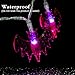 GIGALUMI Halloween String Lights, 15ft 40 Purple Bats Lights Halloween Decoration Lights with 8 Modes, Battery Powered