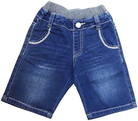 Amazon L Copeck エルコペック ウエストリブ ハーフパンツ デニムパンツ ネイビー C5017 100 160cm ショートパンツ ハーフパンツ 通販