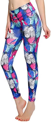 PASSWIN Women’s Legging Yoga Pants Tummy Control Workout Sport Capris Pants 2XL Multicolor